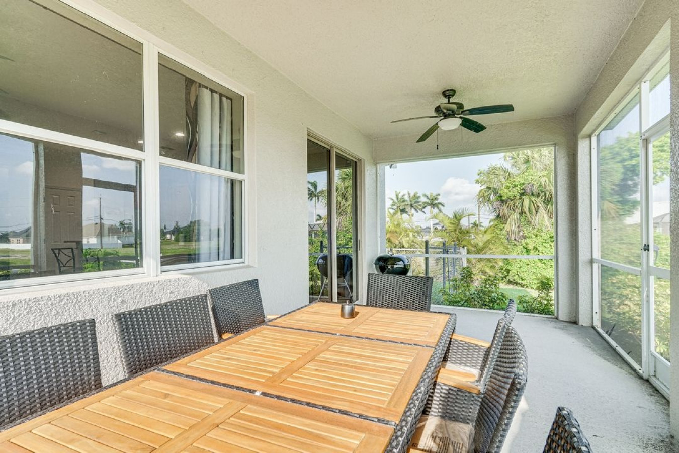 Fire up the grill and enjoy a delicious barbecue in this relaxing outdoor space