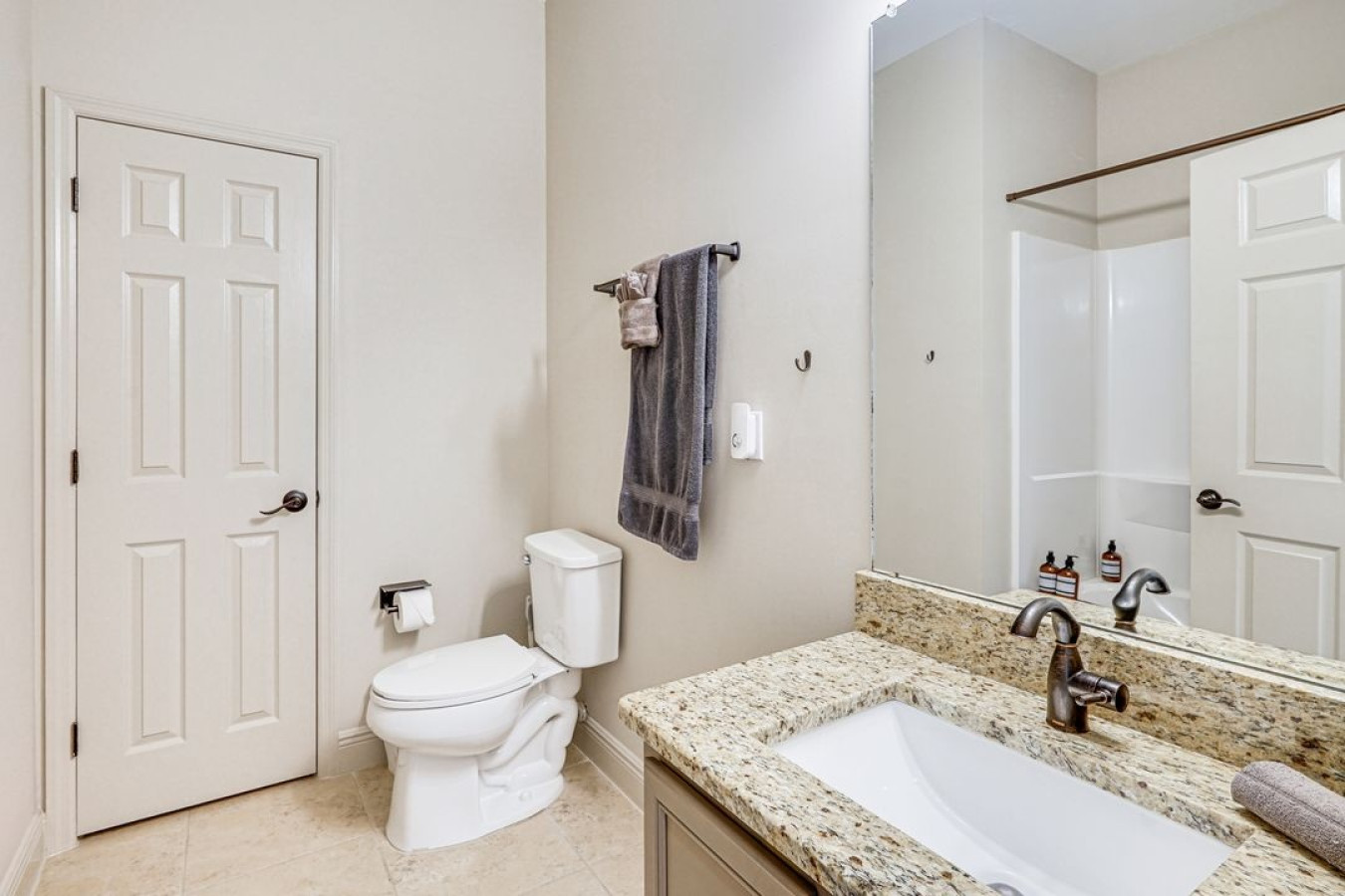 Designed for comfort and convenience, this bathroom provides everything you need to refresh and recharge.