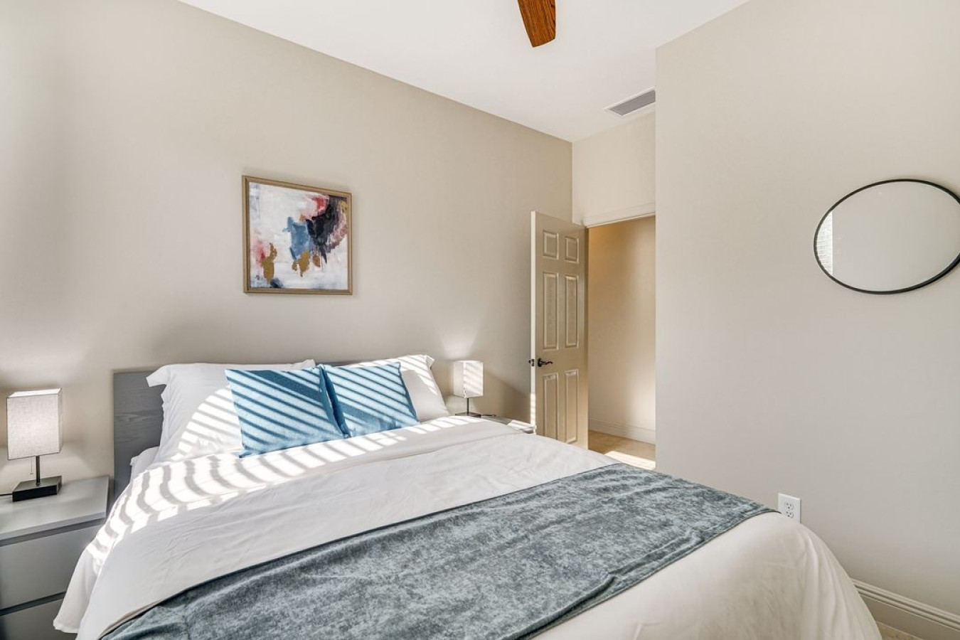 Wake up to natural sunlight in this bright and cozy retreat, perfect for a restful and relaxing stay