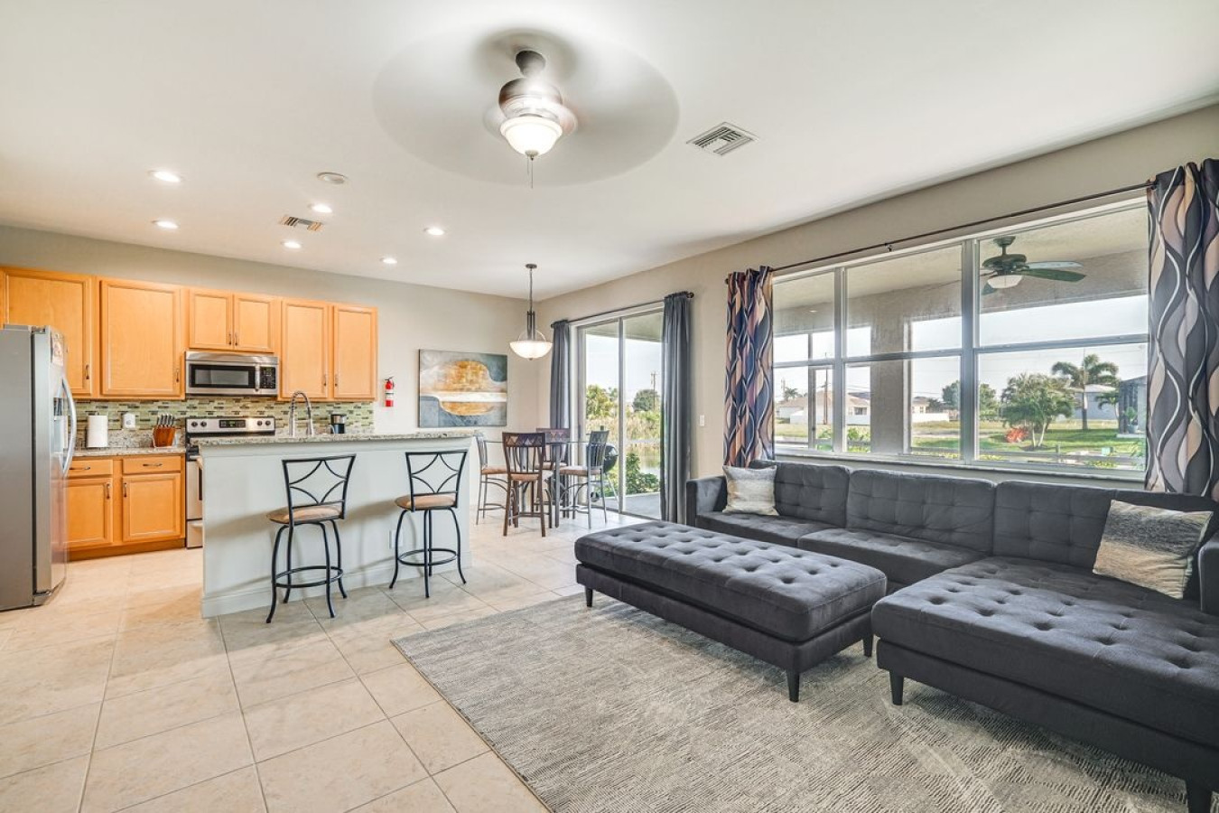 Spacious, scenic, and serene—enjoy stunning canal views from every angle in this beautiful getaway.