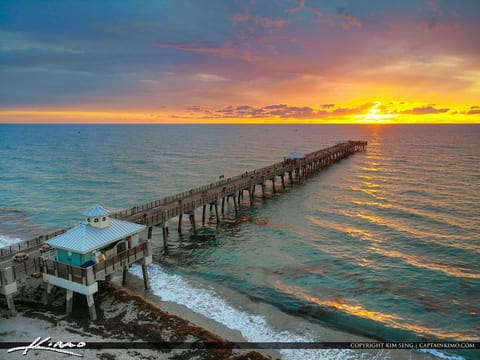Sunrise over the Juno Beach Pier