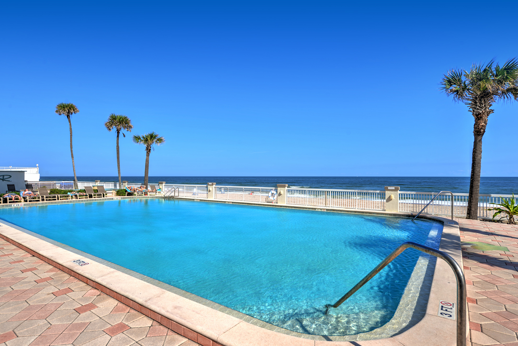 Steps to the sand and ocean