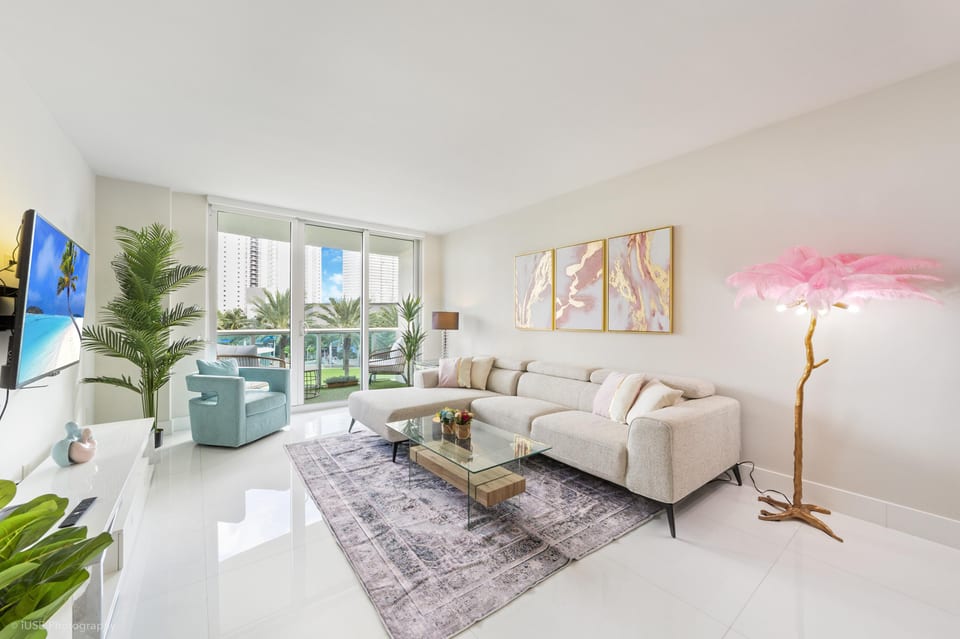 Lighted & Spacious Living Room