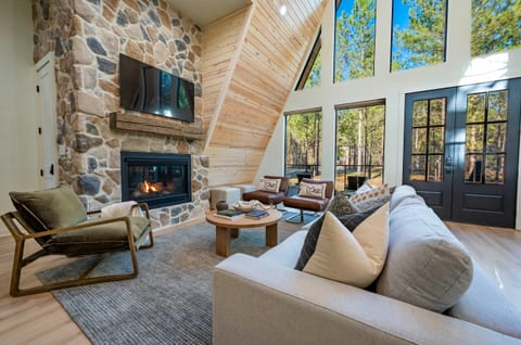 "The essence of modern design meets rustic charm, in a cabin designed for emotional escapes."