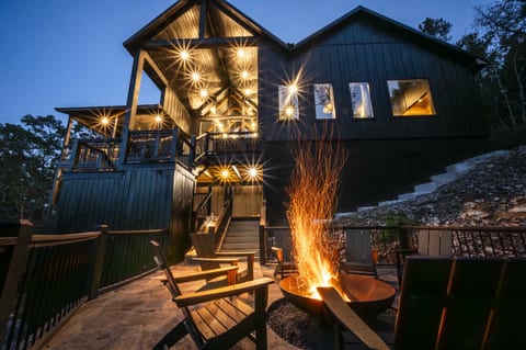 The fire pit by moonlight