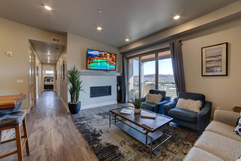 Comfortable relaxing family room with sofa and sofa sleeper