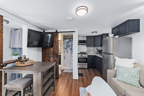 Most of the Tiny House. Looking out from the bedroom doorway