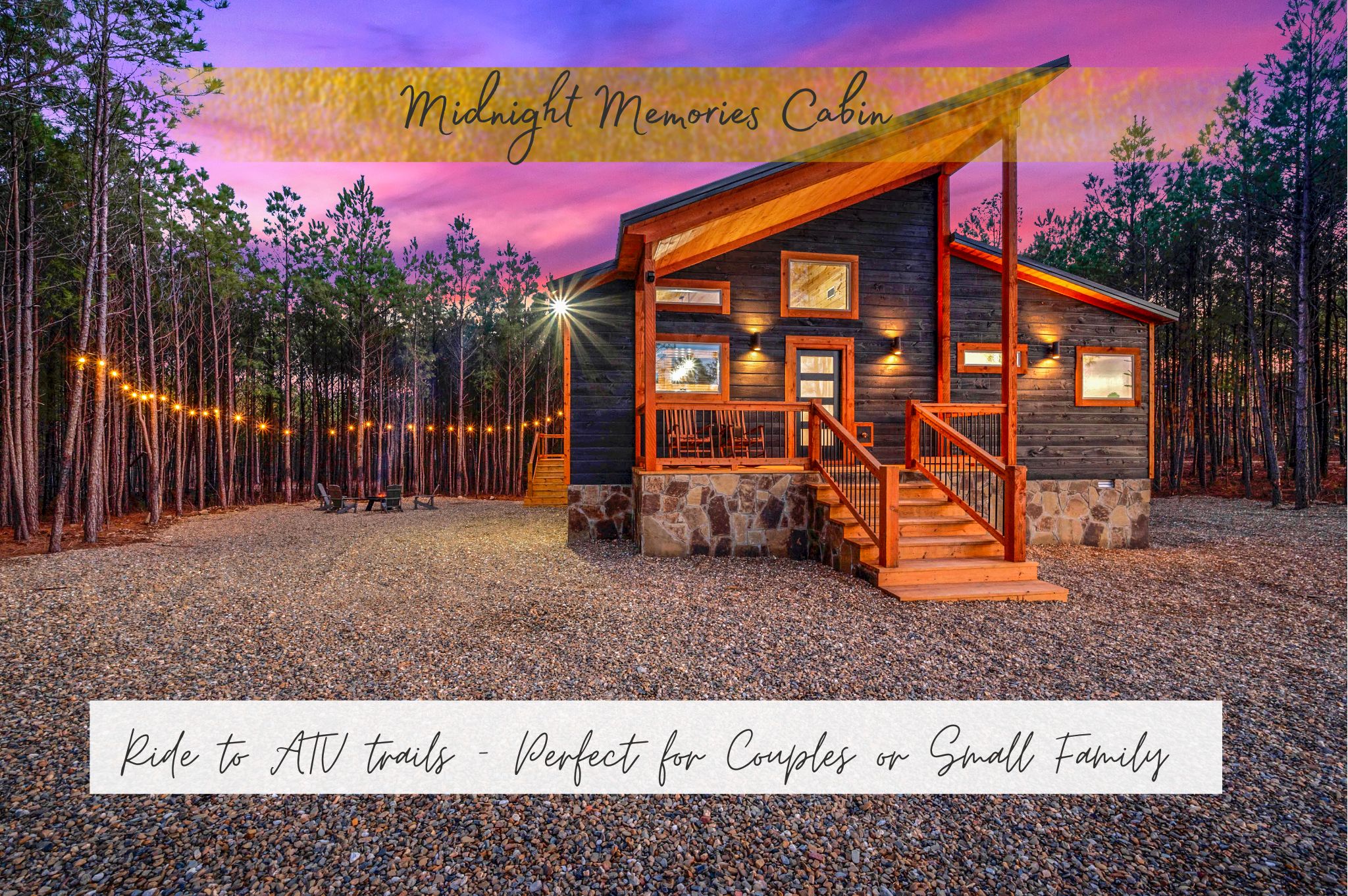 Welcome to your new favorite getaway!  Near ATV trails with great sunset views.