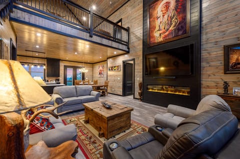 The spacious floor plan provides plenty of areas for everyone to hang out.