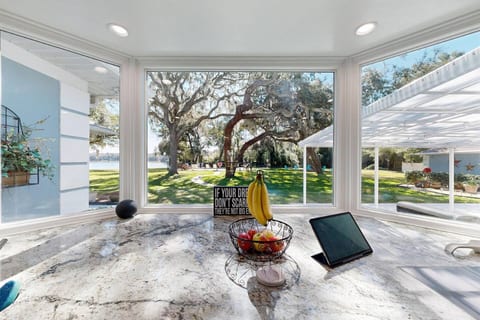 Kitchen Bay Window overlooking pool