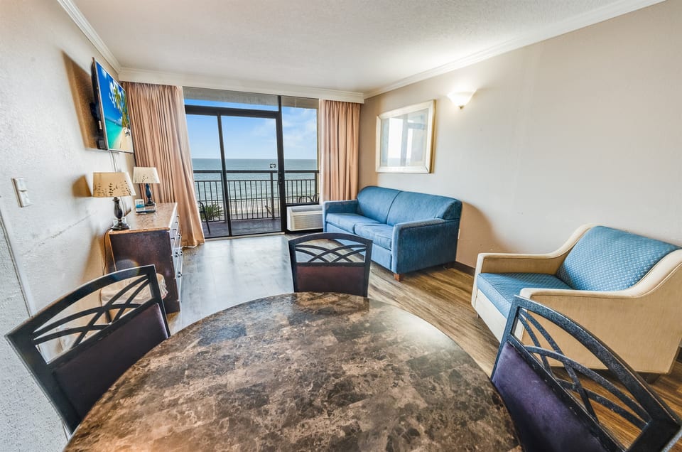 Large Living Area with Views of the Ocean, Beautifully Decorated