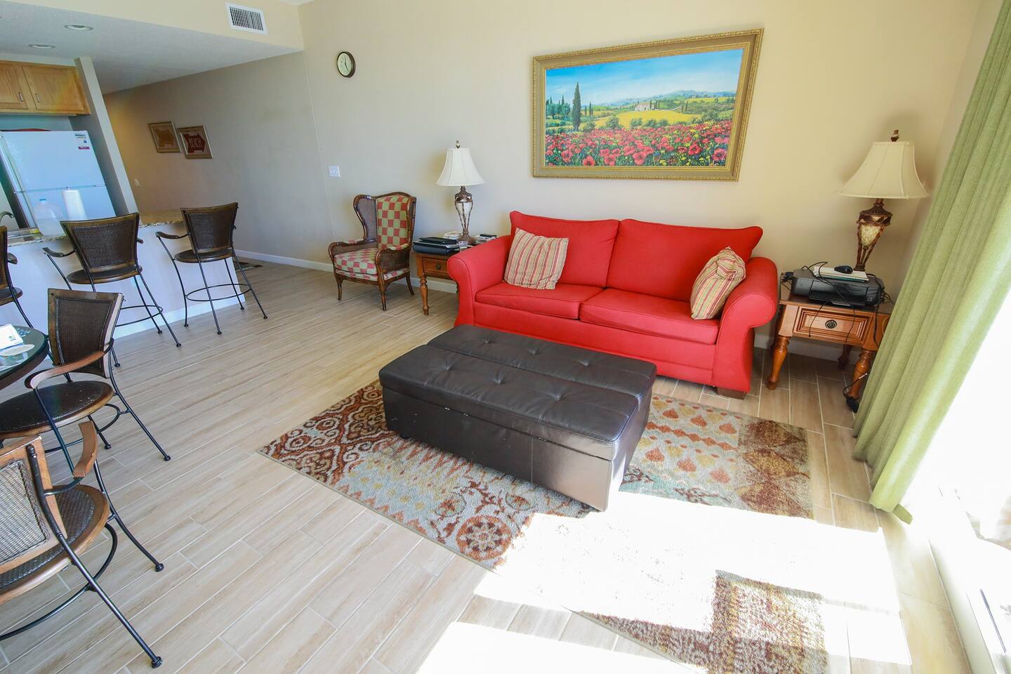 Living Room - Oceanfront 2br/2ba With Large Balcony - 12011 Front Beach Road