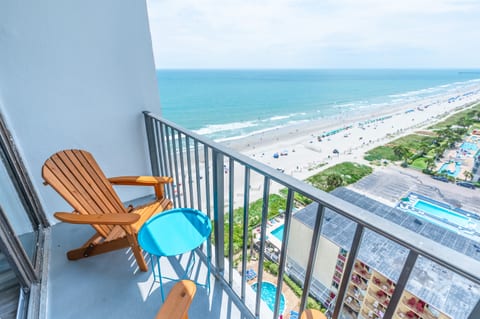 Private Balcony with View of Ocean and Surrounding Area off of Second Bedroom