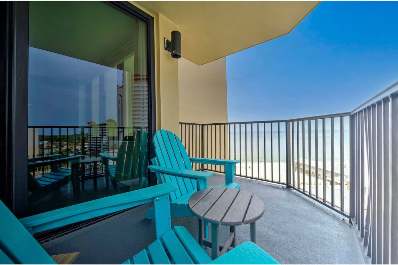private balcony featuring breathtaking views that will leave you in awe!