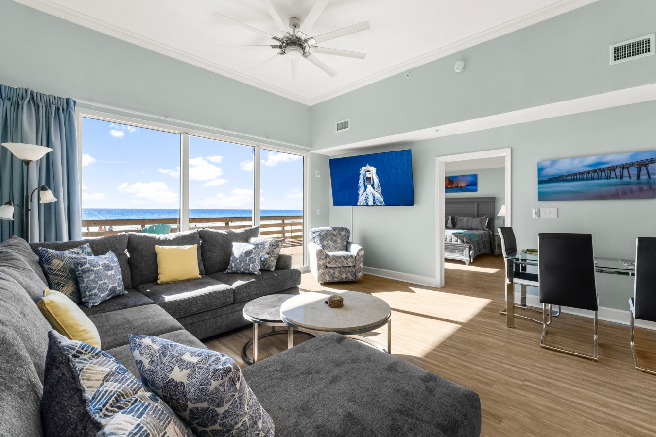 Relax in this stunning ground-floor oceanfront condo with modern decor, breathtaking views, and easy beach access, perfect for your dream getaway