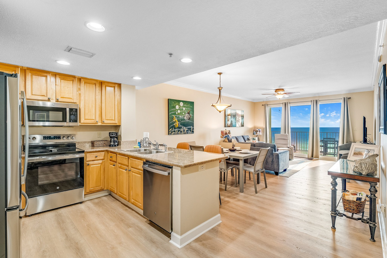 Start your mornings right with this convenient coffee maker, perfect for brewing a fresh cup of coffee to enjoy on the balcony with stunning views