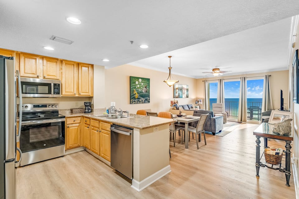 Start your mornings right with this convenient coffee maker, perfect for brewing a fresh cup of coffee to enjoy on the balcony with stunning views