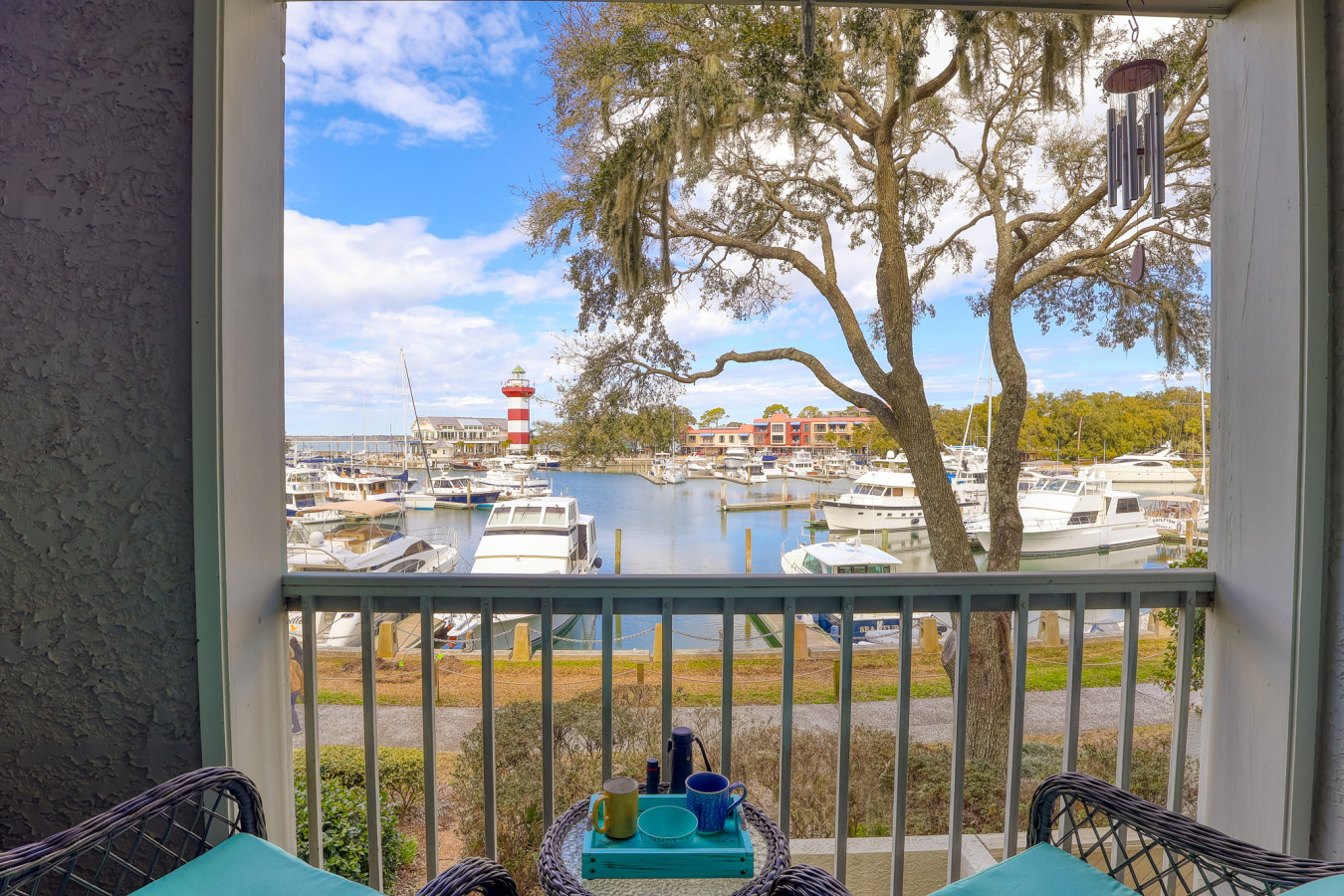 Balcony and Gorgeous View of the Harbour Town Lighthouse