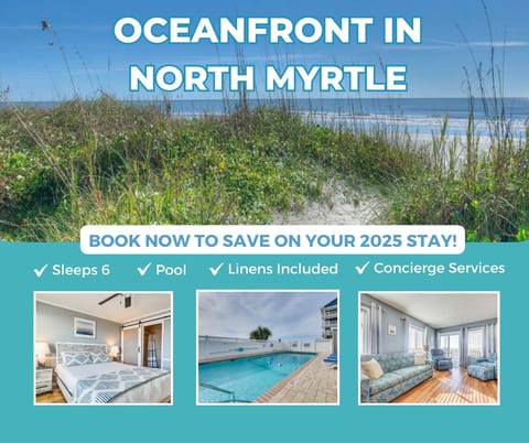 Luxe Oceanfront Condo - 2bd - Pool - Linens incl.