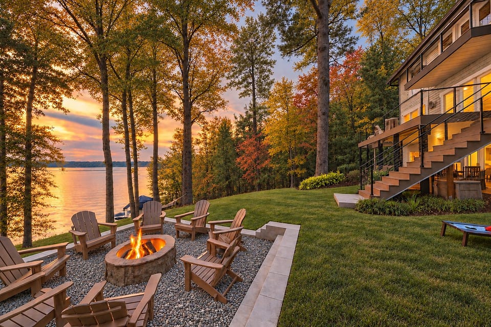 Sunset View Firepit with seating for 8+
