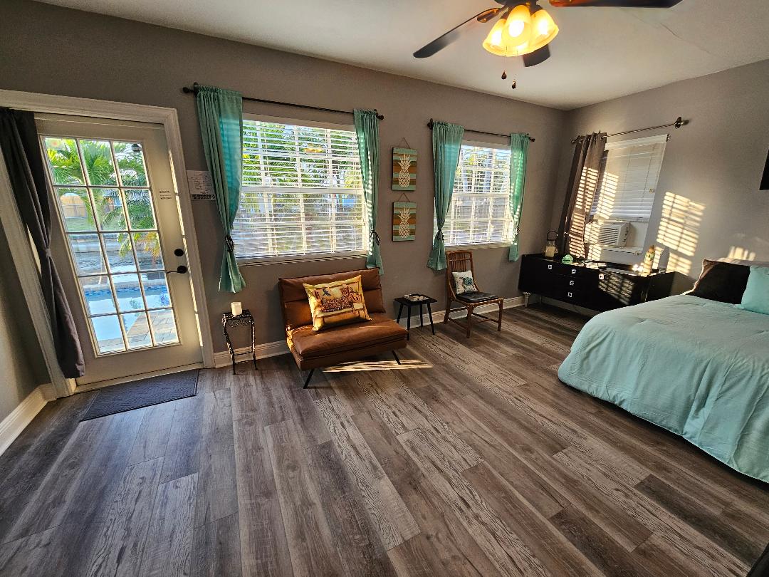 Den with Pool/Canal View & Direct Access to Both