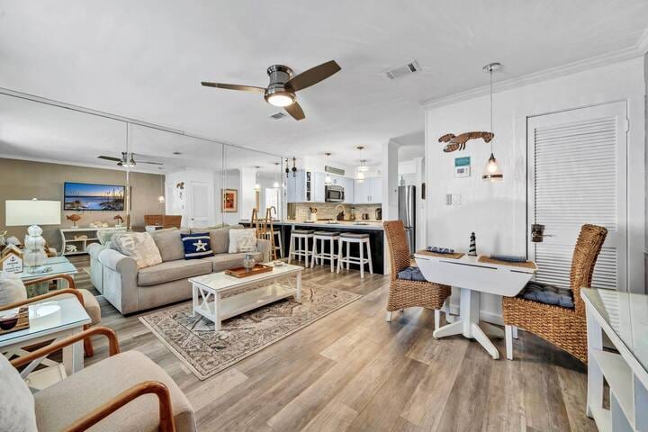 Living area with queen sofa sleeper