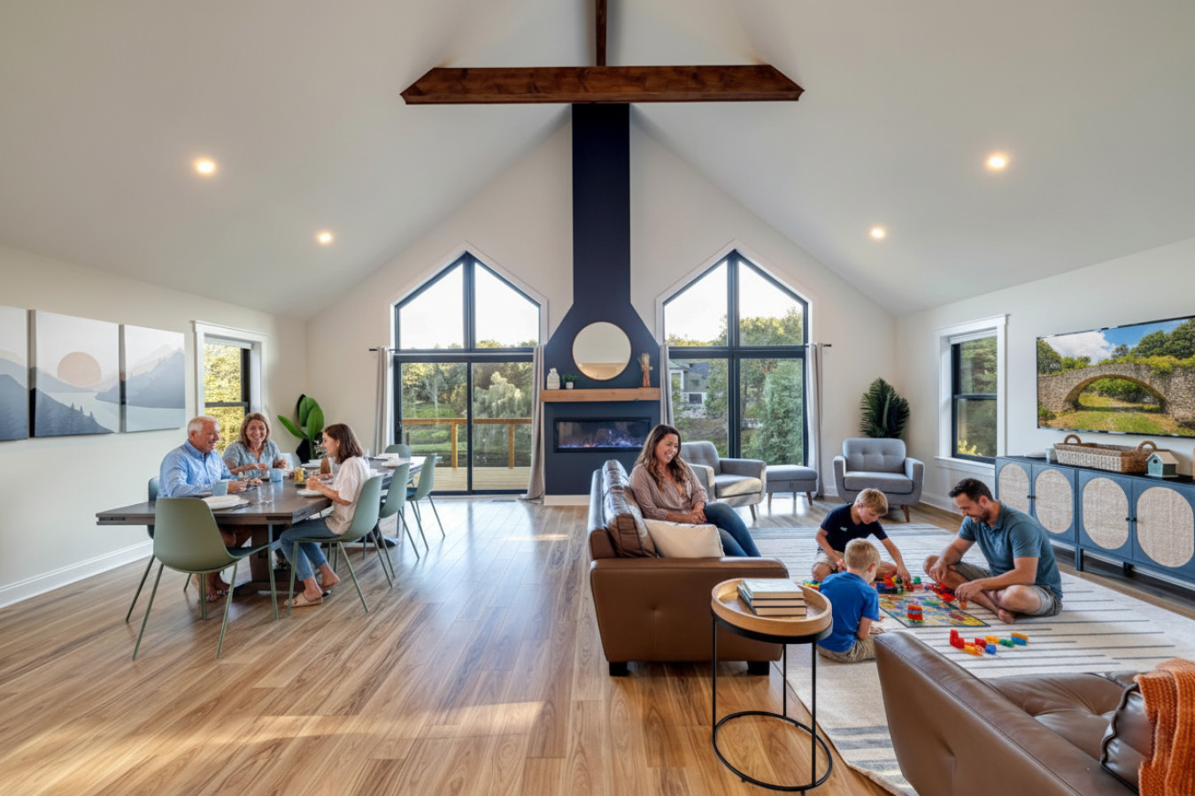 Open space living room.