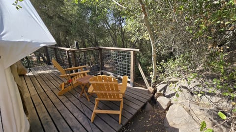 Enjoy conversations or sit in tranquility