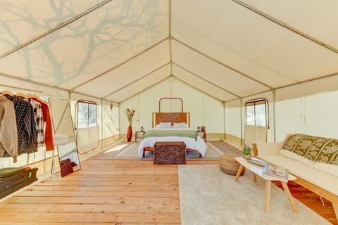 The entire glamping space at a glance