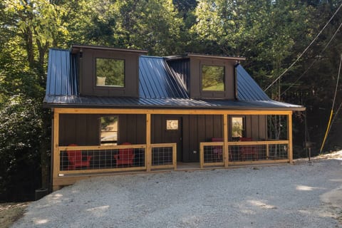 Wolf Den front porch.
Cabin completed 6/22.
