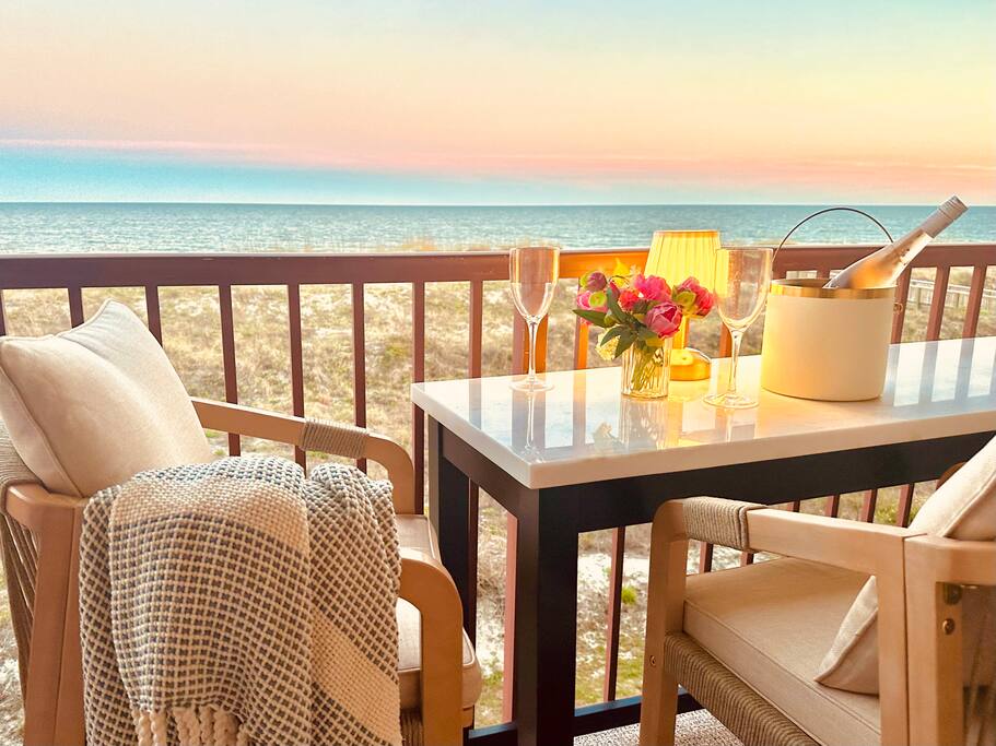 Step out onto your own private balcony overlooking the spectacular Atlantic Ocean. 

Soak in the sweeping views and unwind with romantic evenings under cotton candy skies—where every sunset feels like a personal masterpiece.