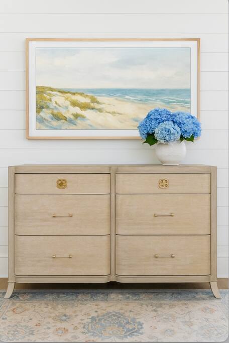 Boutique-Style Bedroom Coming JANUARY 2026! 

Featuring a designer 6-drawer dresser in a refined PB style and a 55” Samsung Frame TV. Enjoy white shiplap walls, all-new wood flooring, and an elegant KING BED with 13” deep mattress..pure luxury!