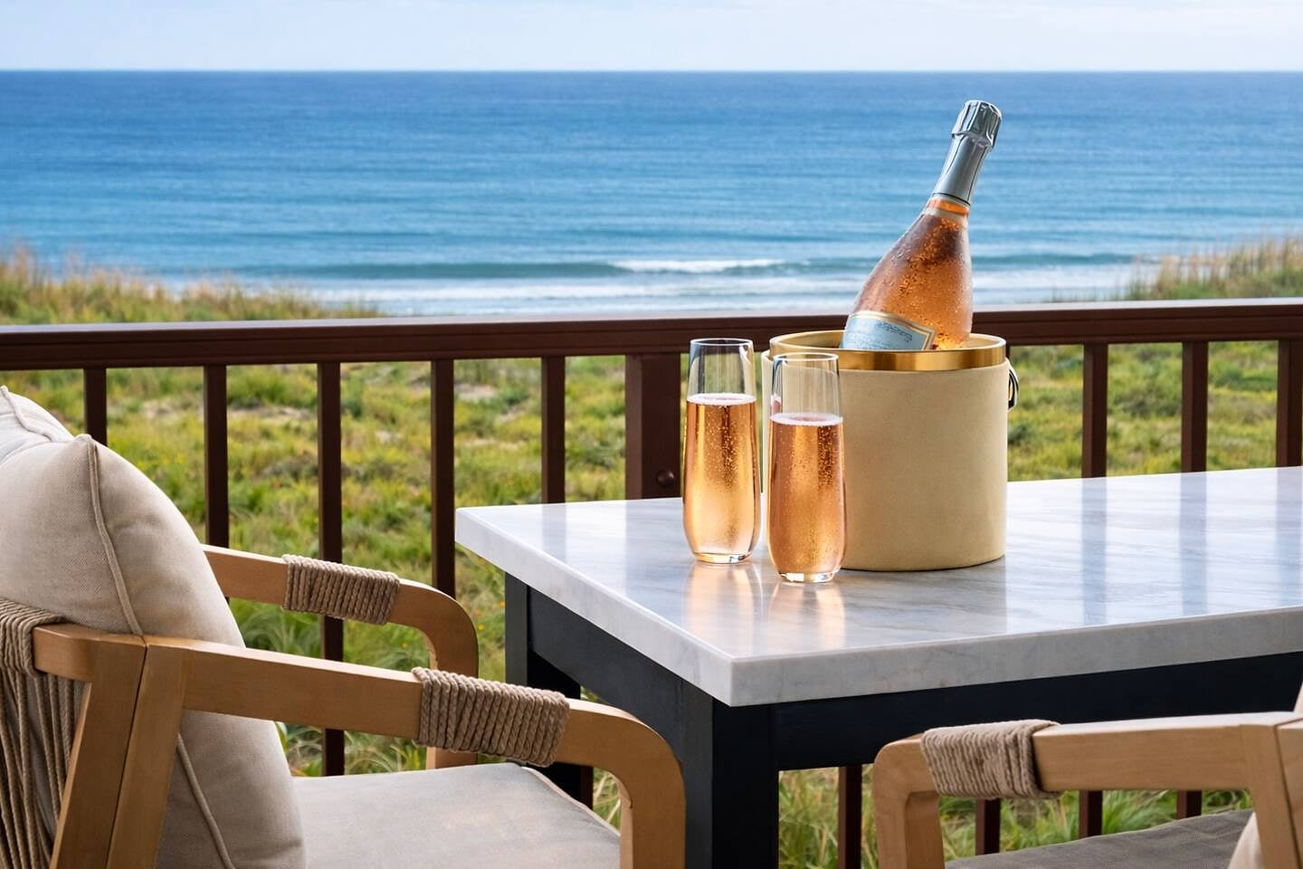 Enjoy chilled champagne and uninterrupted ocean views—your private front-row seat to the Atlantic, designed for slow, indulgent starts.
Whether you're here to unwind or to celebrate something special, This is the place you’ll wish you booked longer…