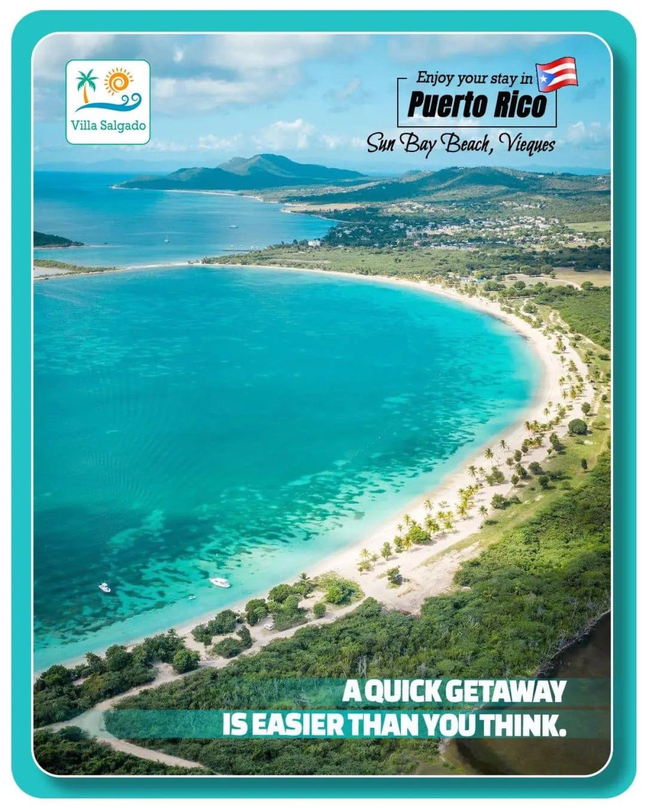 Beachfront Paradise: Sail away to pristine waters and golden sands in vibrant Puerto Rico!