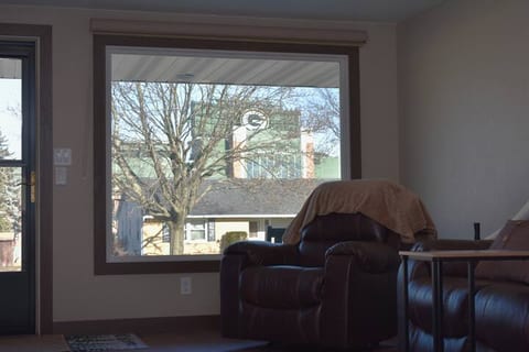 View of Lambeau out the front window!