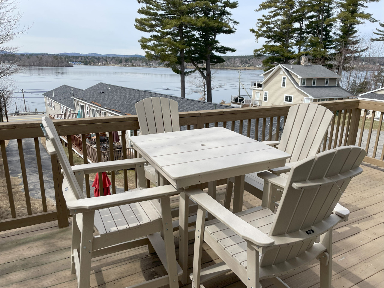 Upper Deck with Gorgeous Views overlooking the Lake Upper Deck with Gorgeous Views overlooking the Lake - Winnipesaukee Lakefront w/ Private Dock, Beach, Kayaks - Laconia