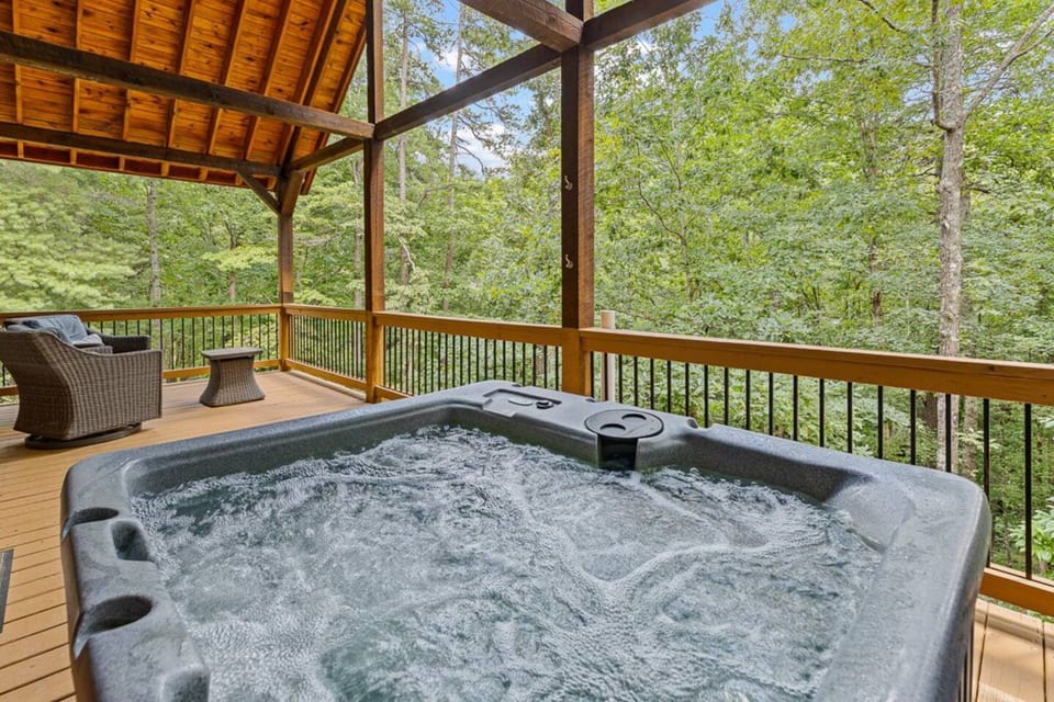 Private Outdoor Hot Tub and Seating