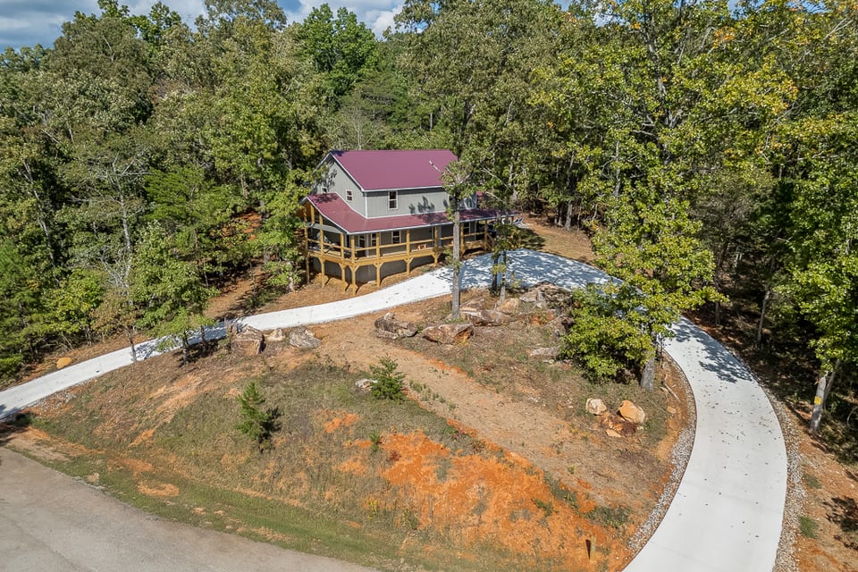 Driveway is Completely Paved Circle Drive