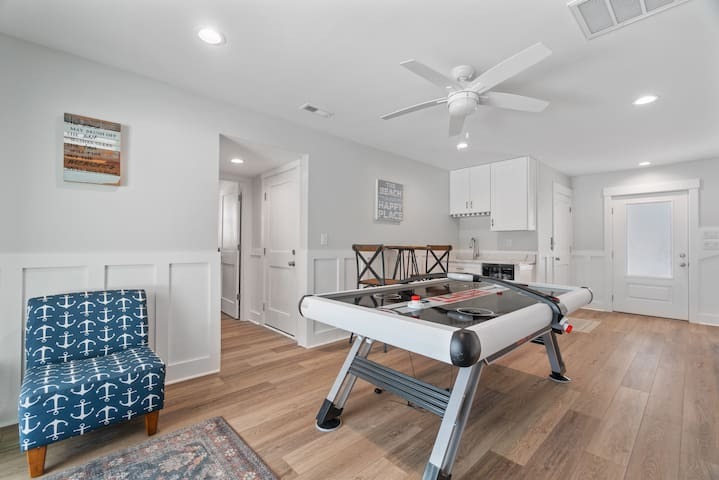 1st floor gathering room with air hockey