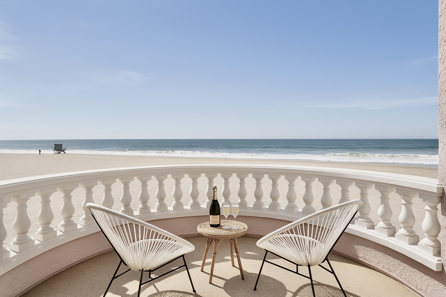 Cheers the perfect day on your third floor balcony