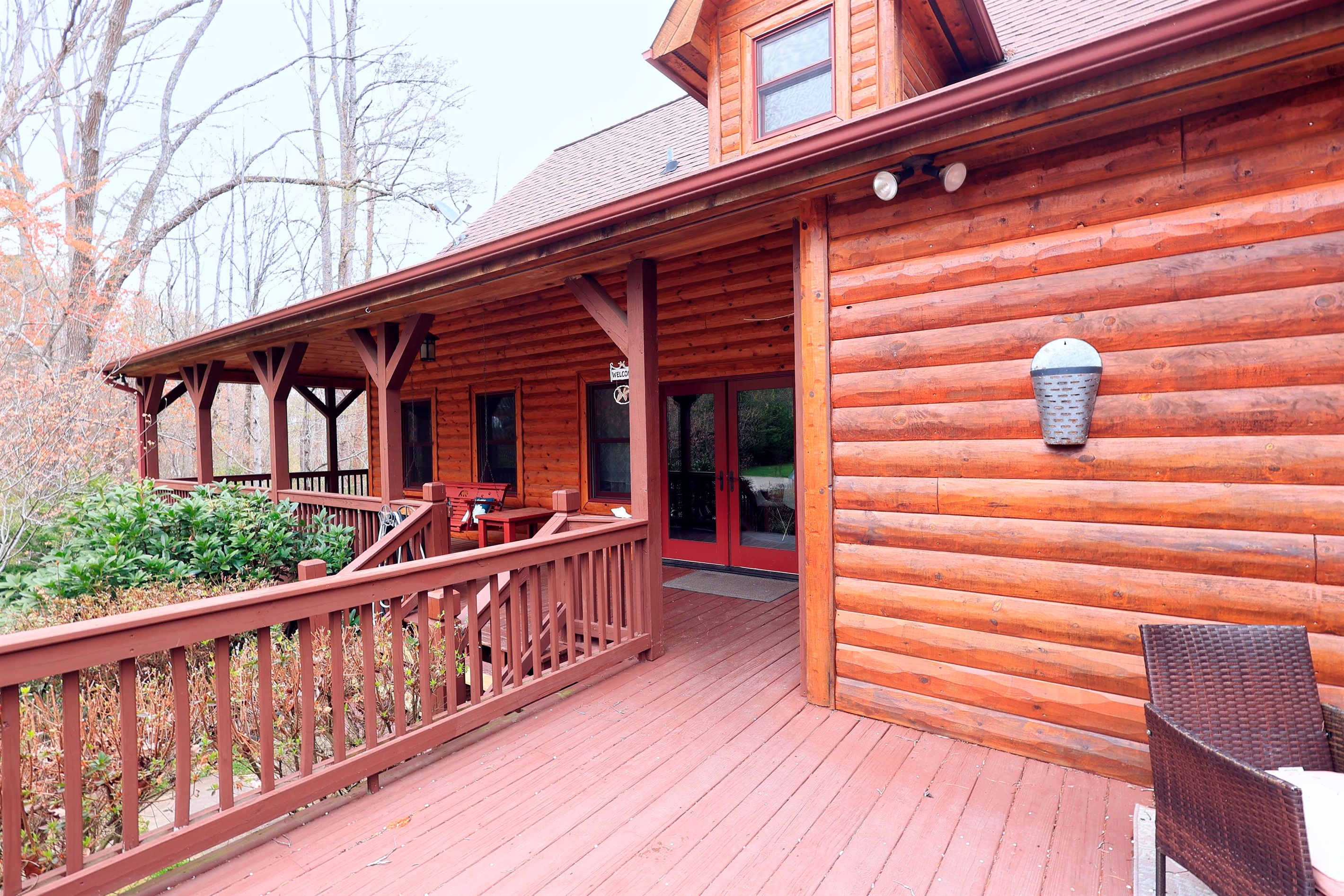 Ramp that leads to Deck and which leads to the Main Double French Door Entrance with Step free Access to the Entire Main level