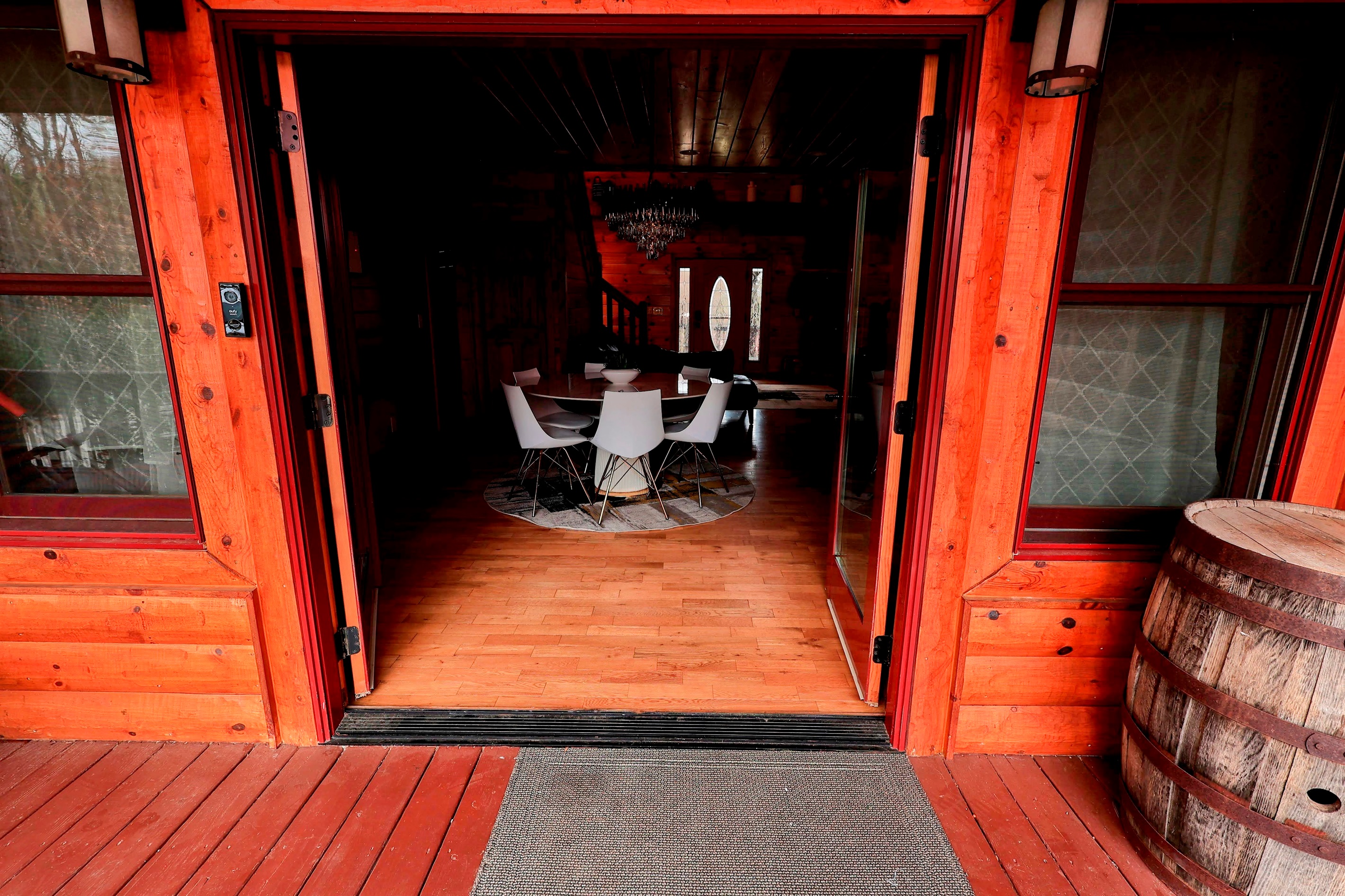 Ramp that leads to Deck and which leads to the Main Double French Door Entrance with Step free Access to the Entire Main level