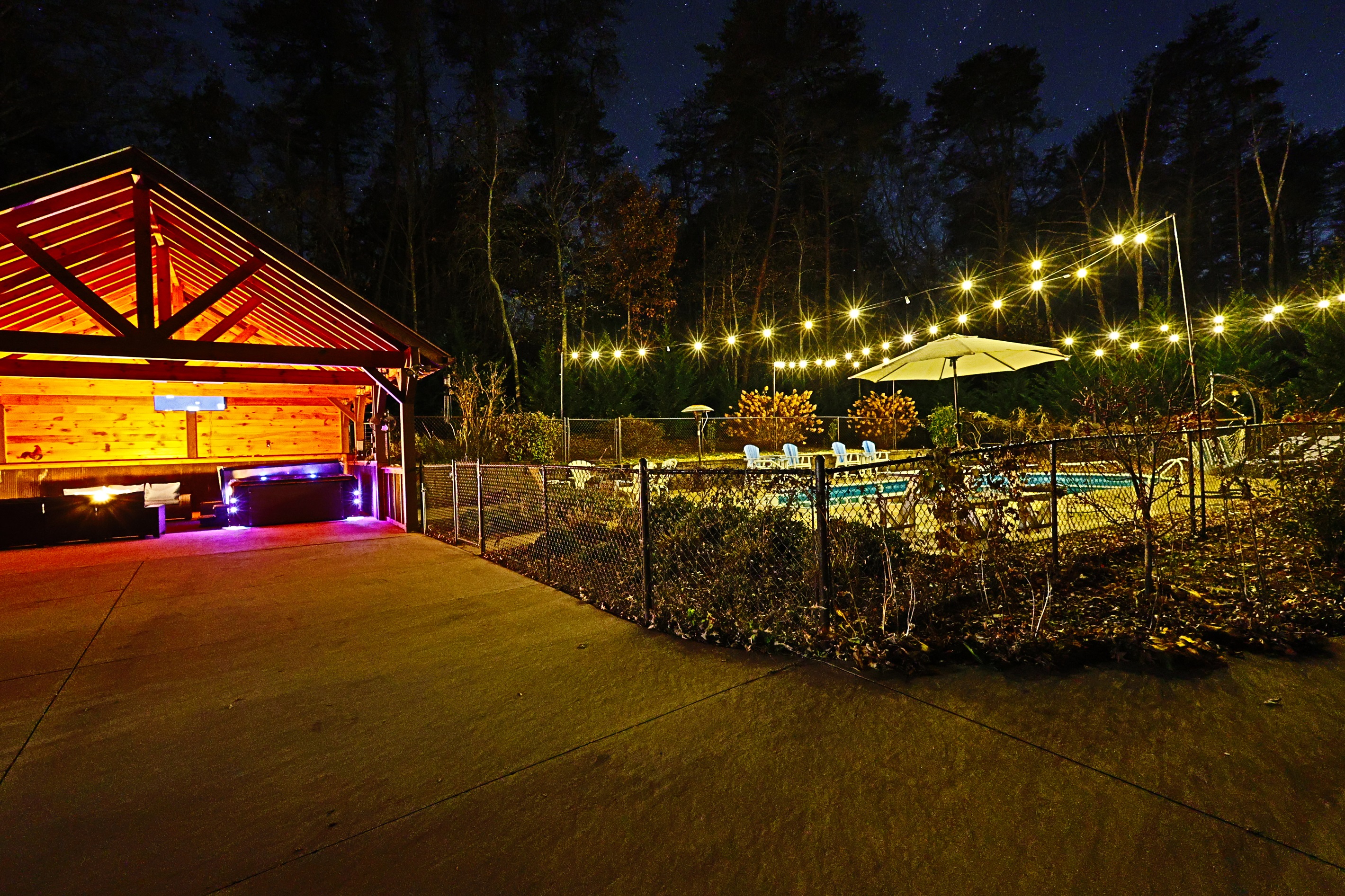 Outdoors Pool and the Entertainment Area