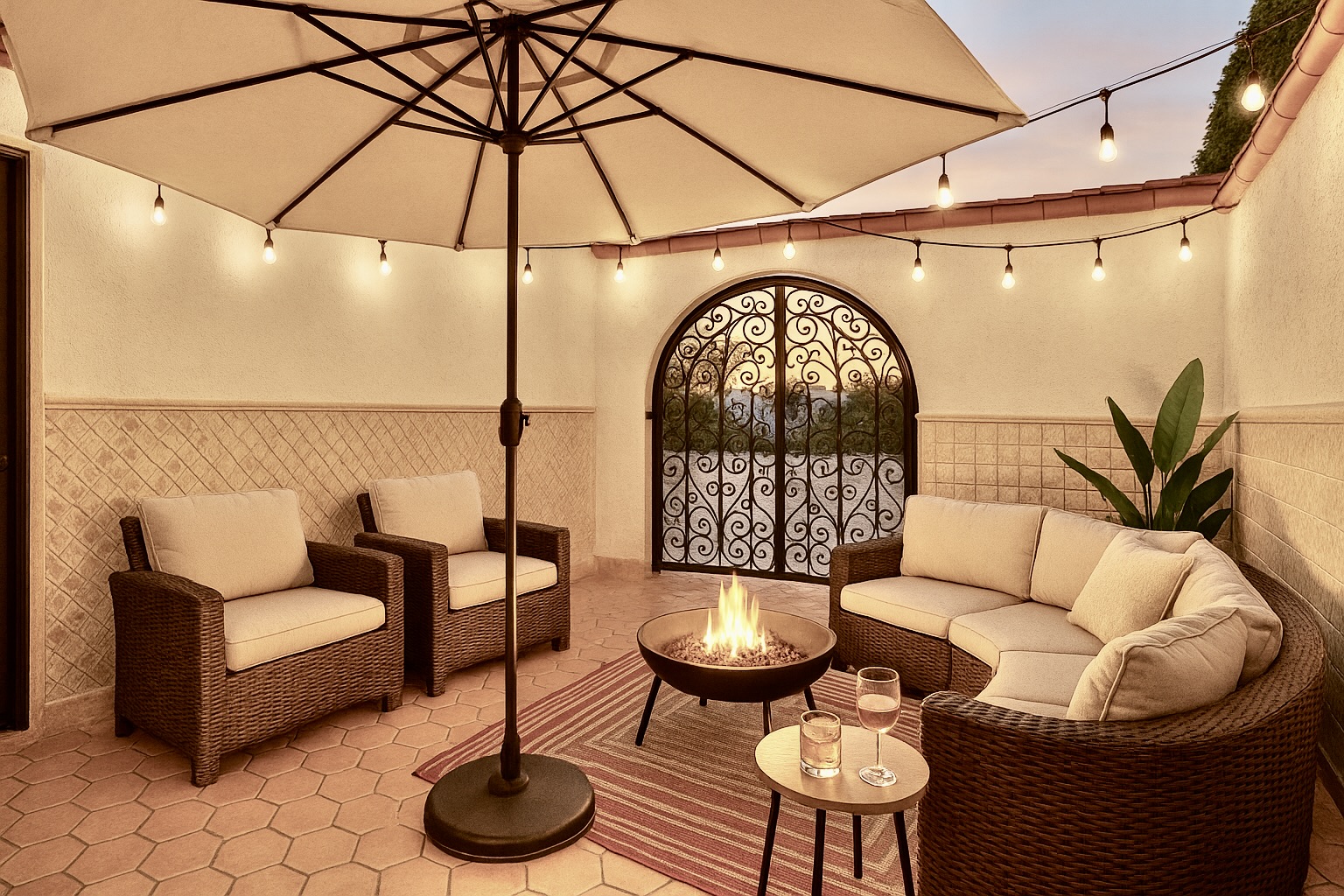 Entry patio to the house