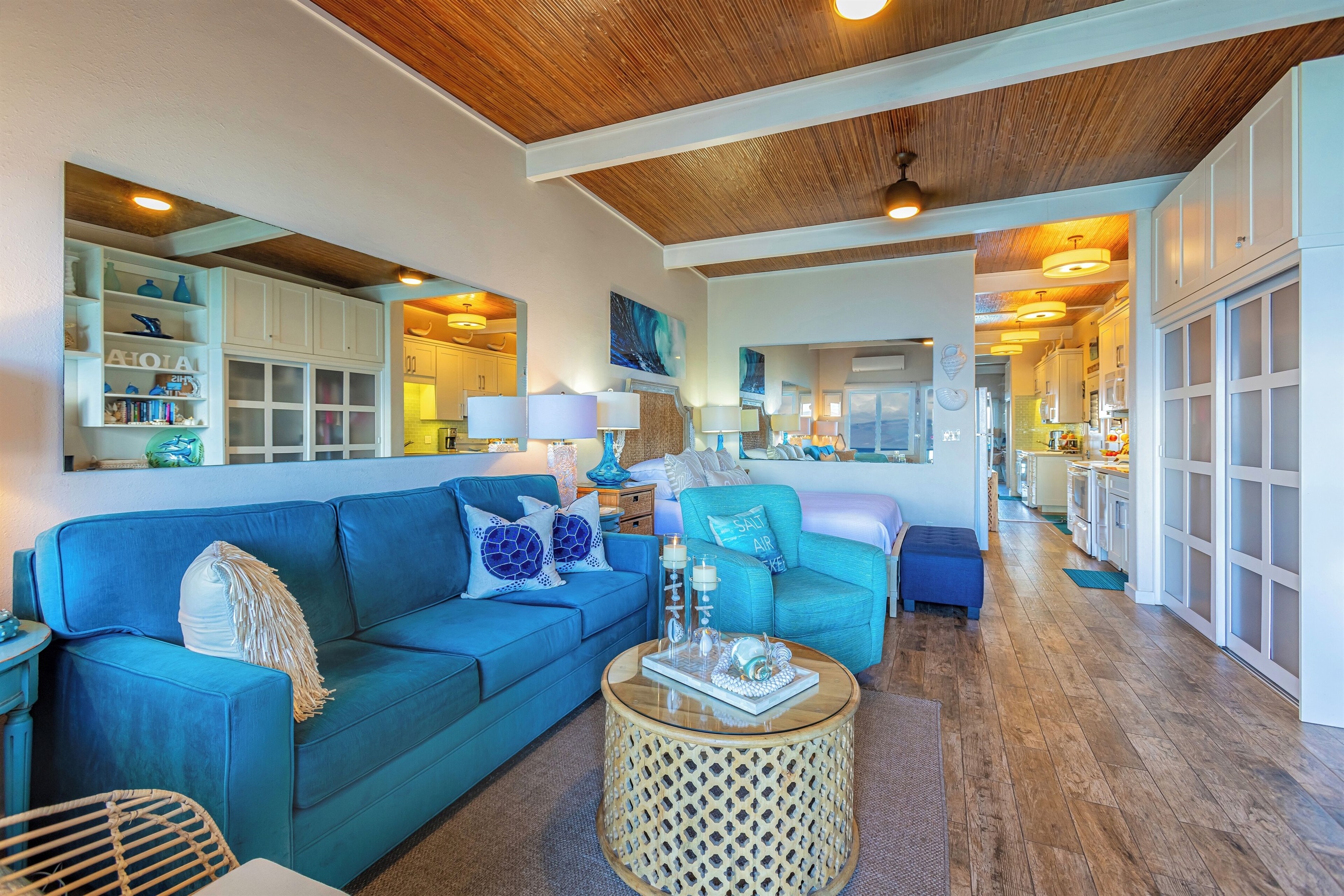 Living area with queen sofa sleeper