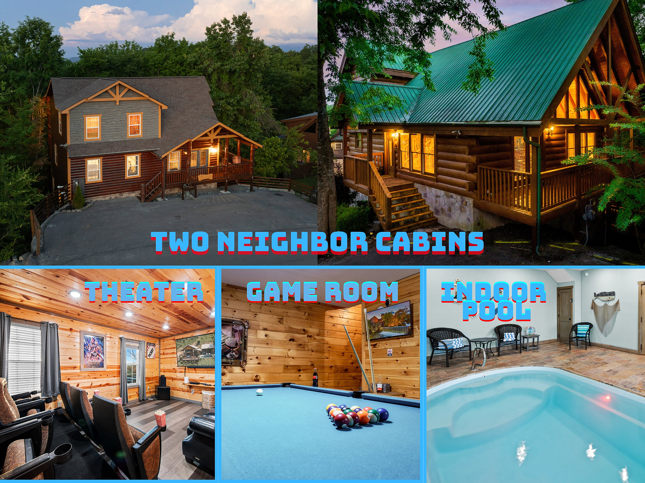 2 Alpine Mountain Cabins