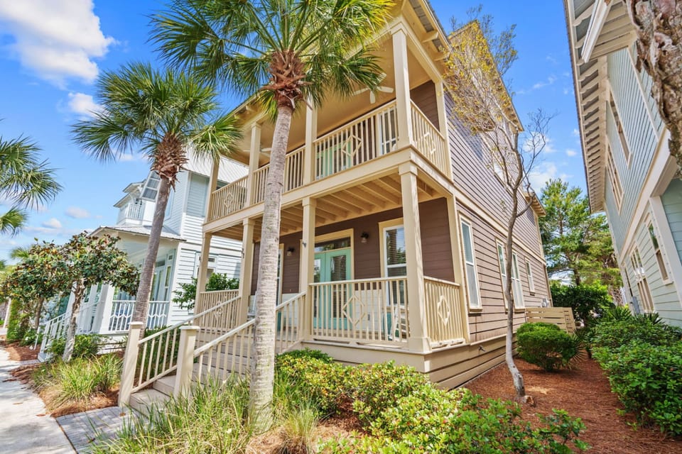 Escape to this charming 4-bedroom Seacrest Beach cottage just steps from scenic trails and the Gulf, featuring double porches, coastal decor, and all the comforts of home.