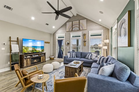 Warm and inviting living room.
