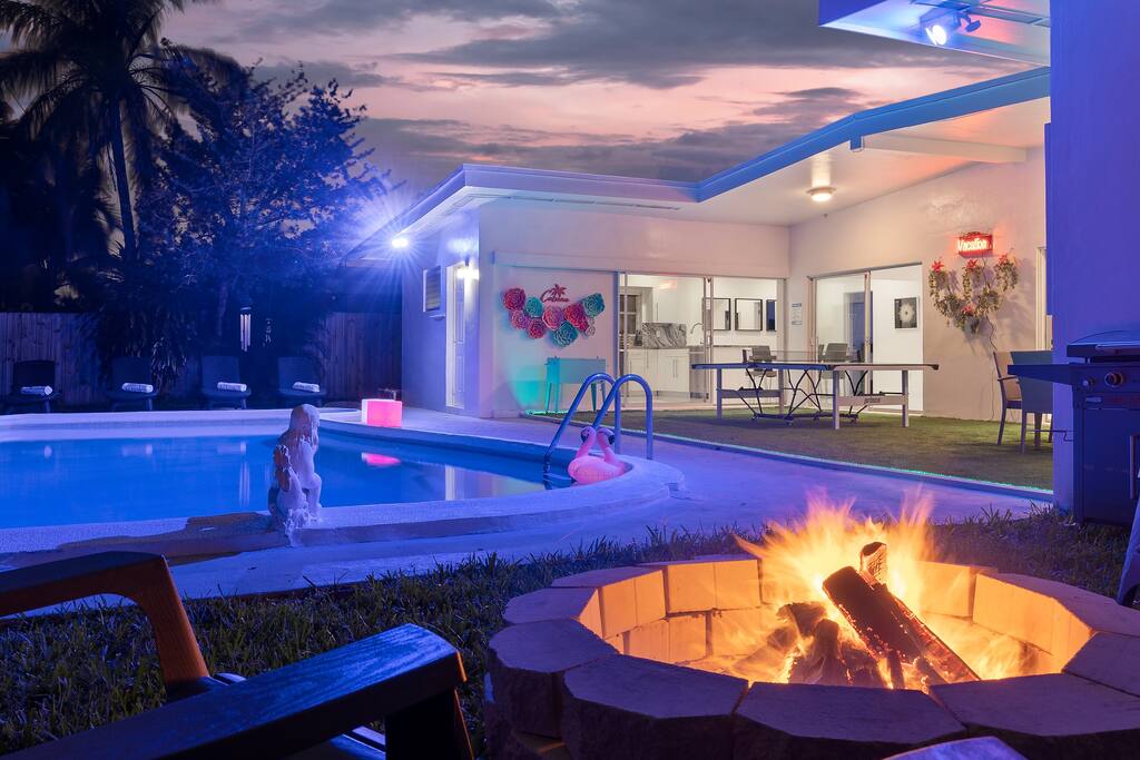 Sunset with Fire Pit