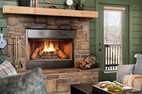 Warmth and comfort in every crackle-the heart of a cozy home